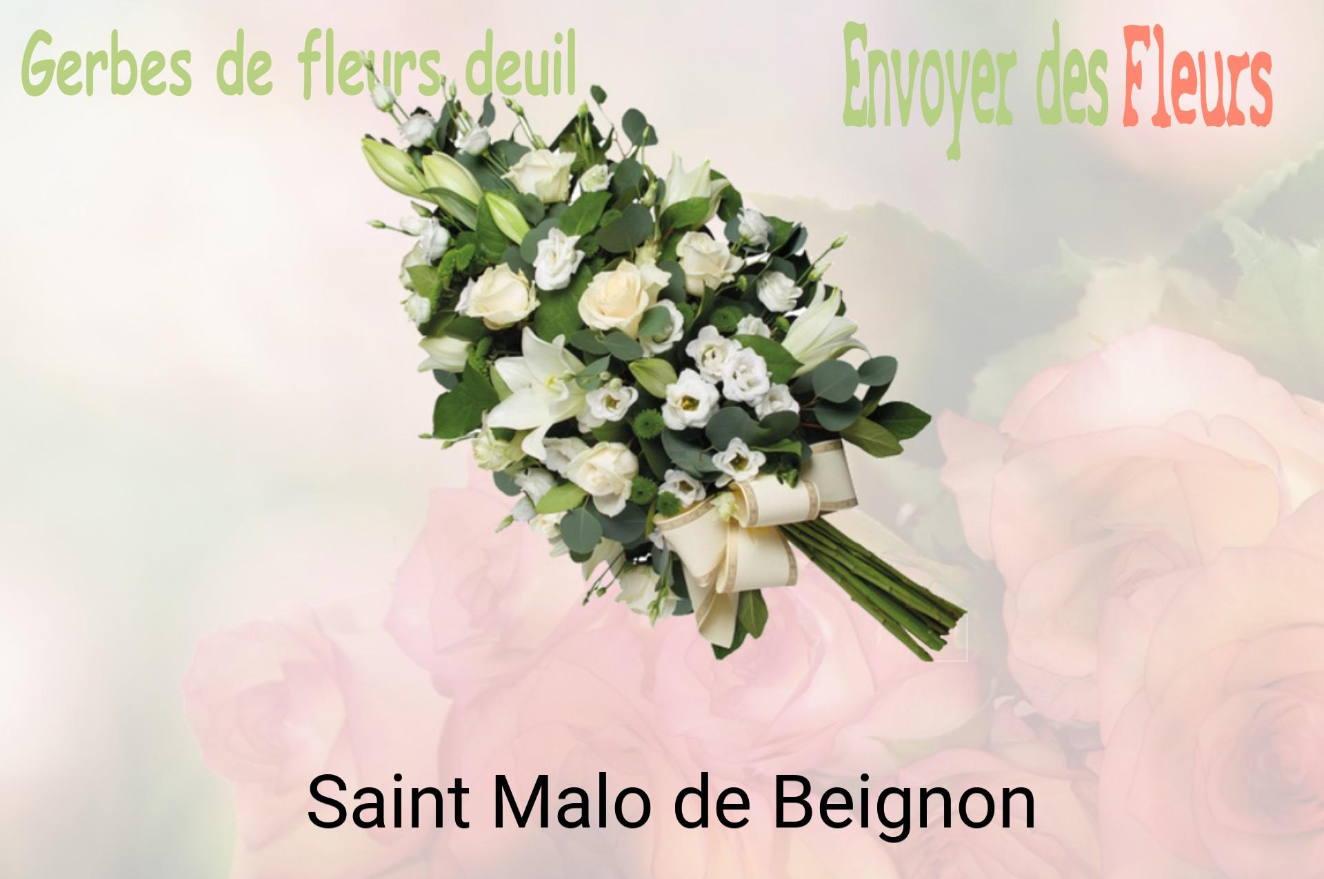 Gerbe de fleurs de deuil livrée à Saint-Malo-de-Beignon